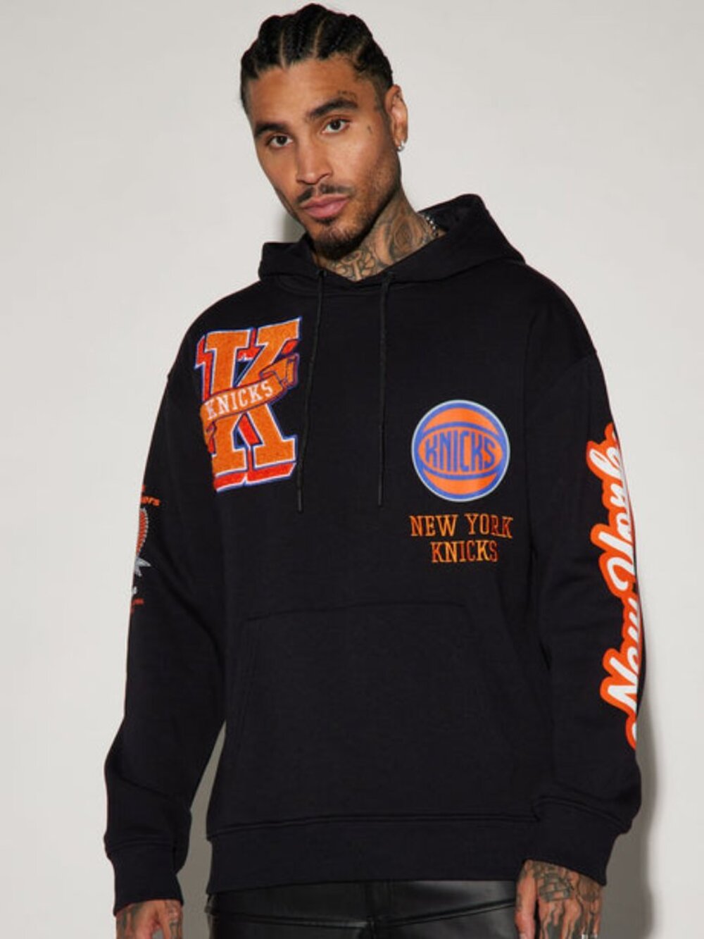 Ultra Game Men's New York Knicks Black Campus Pullover Hoodie Size Large